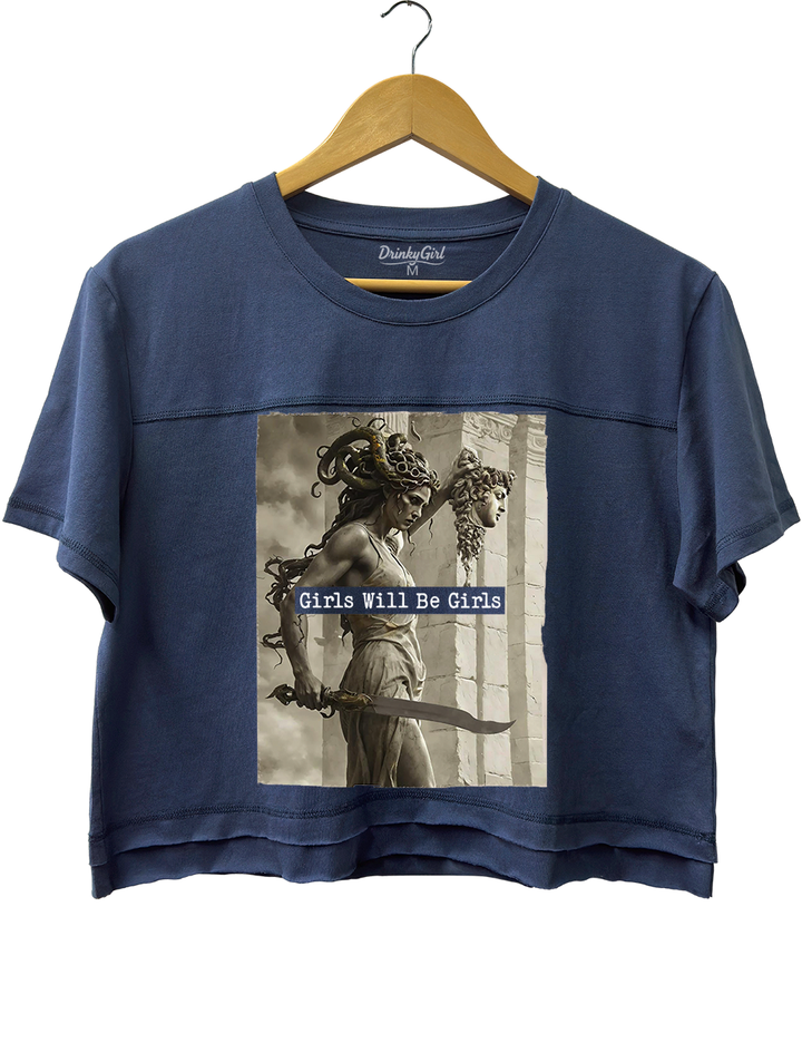 Medusa With The Head Of Perseus Crop Top
