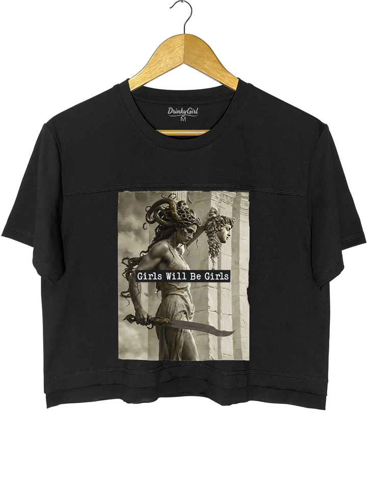 Medusa With The Head Of Perseus Crop Top