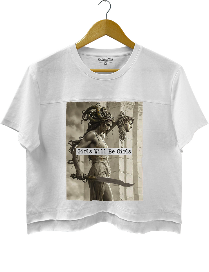 Medusa With The Head Of Perseus Crop Top