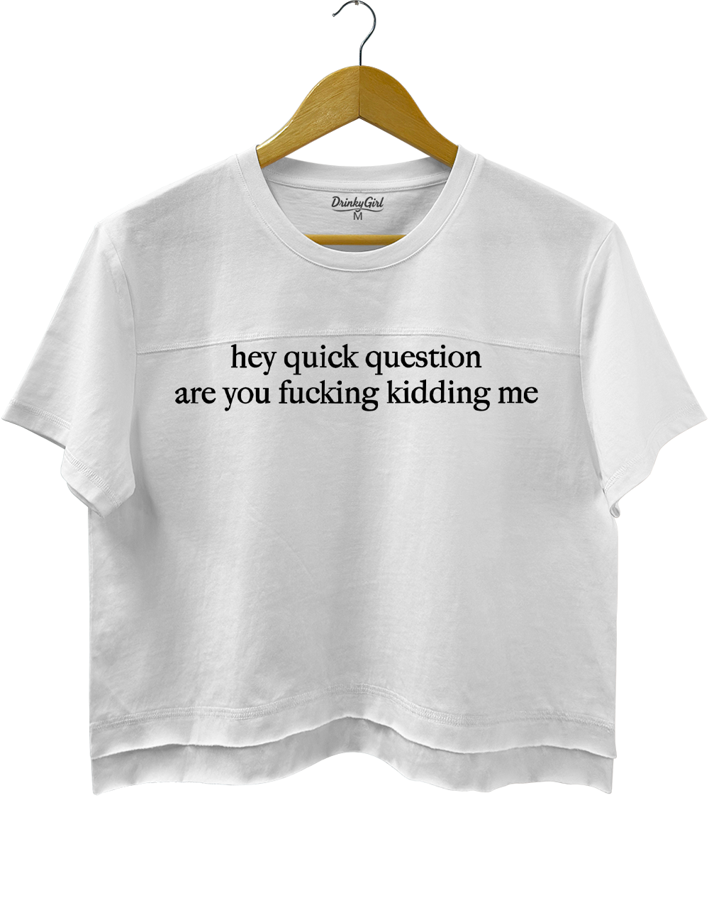 Hey Quick Question Are You Fucking Kidding Me Crop Top