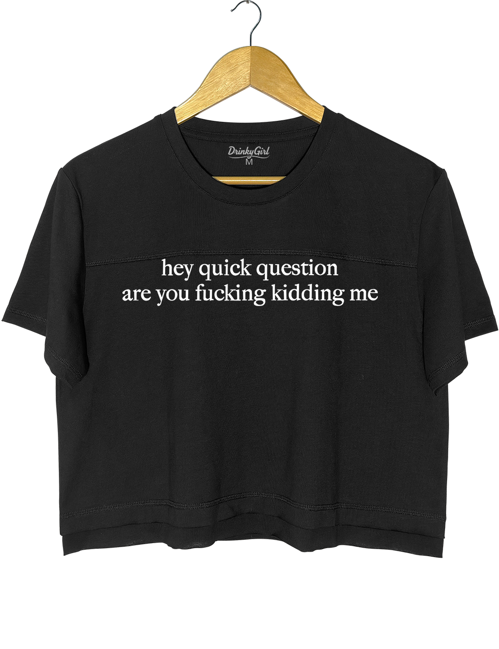 Hey Quick Question Are You Fucking Kidding Me Crop Top