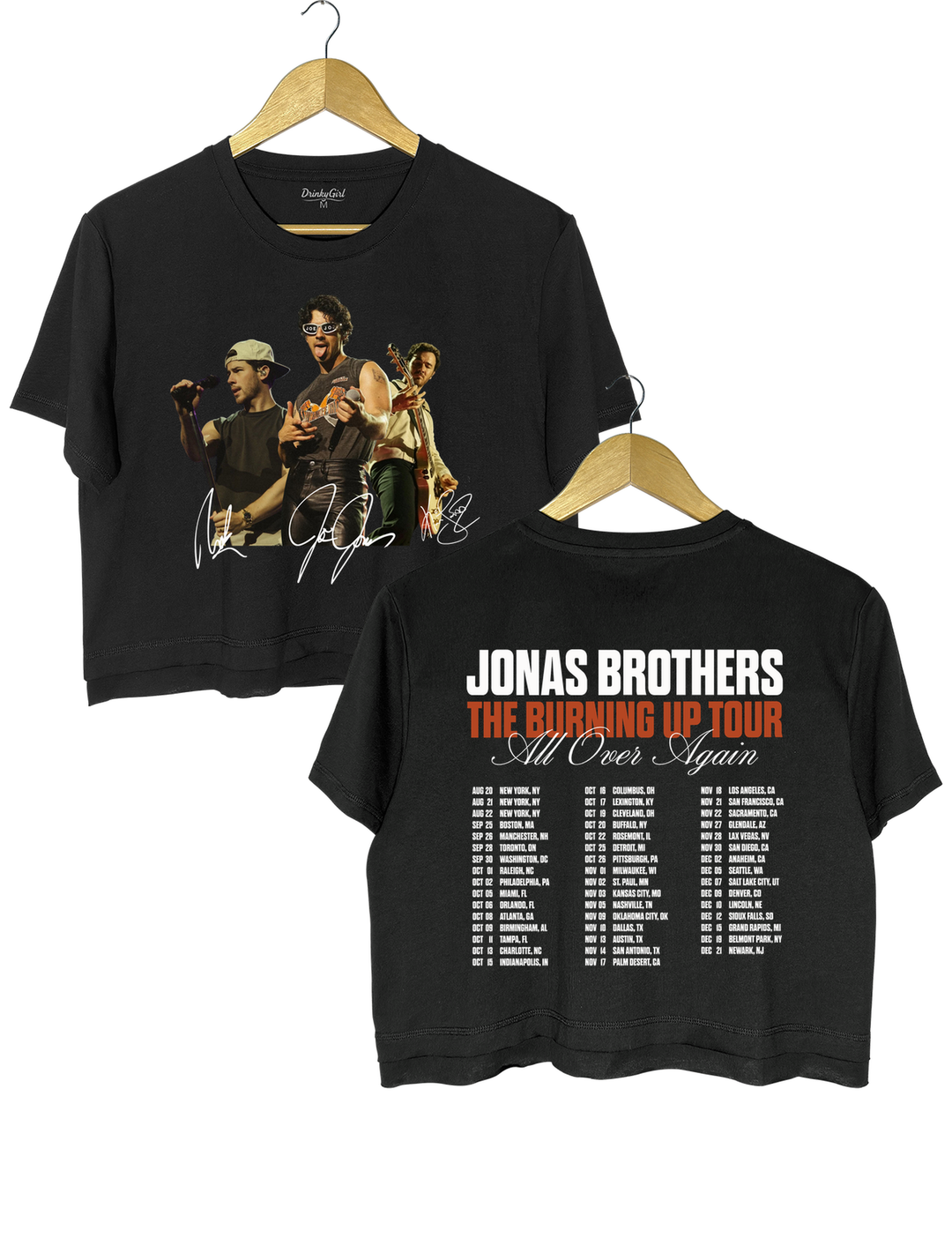 Jonas Brothers Burning Up All Over Again Tour Crop Top