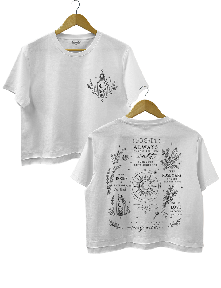 Witchy Garden Salt Rosemary Lavender Crop Top
