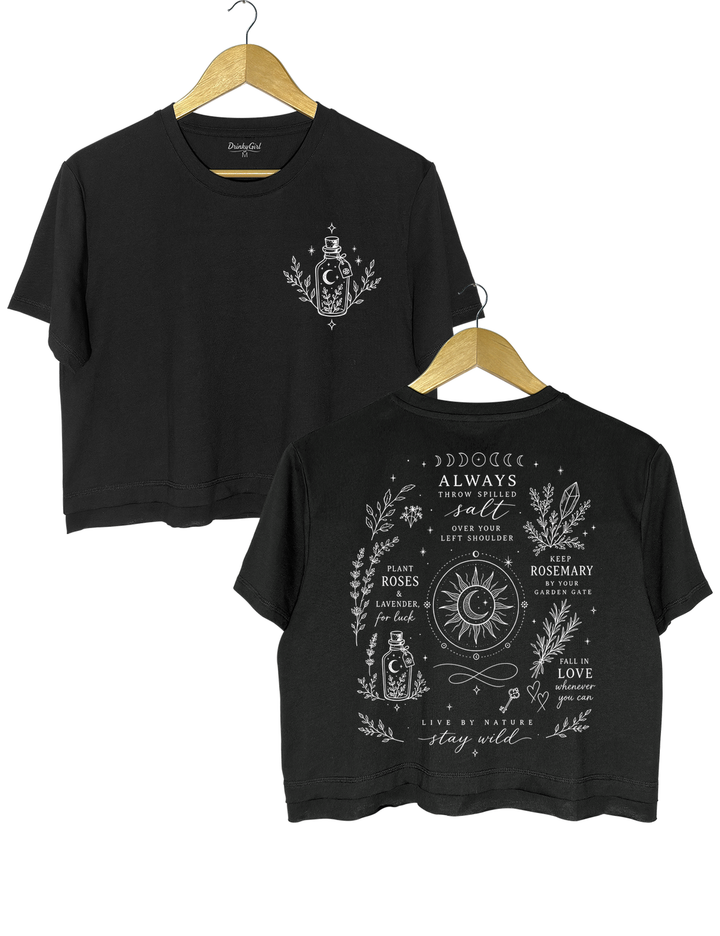 Witchy Garden Salt Rosemary Lavender Crop Top