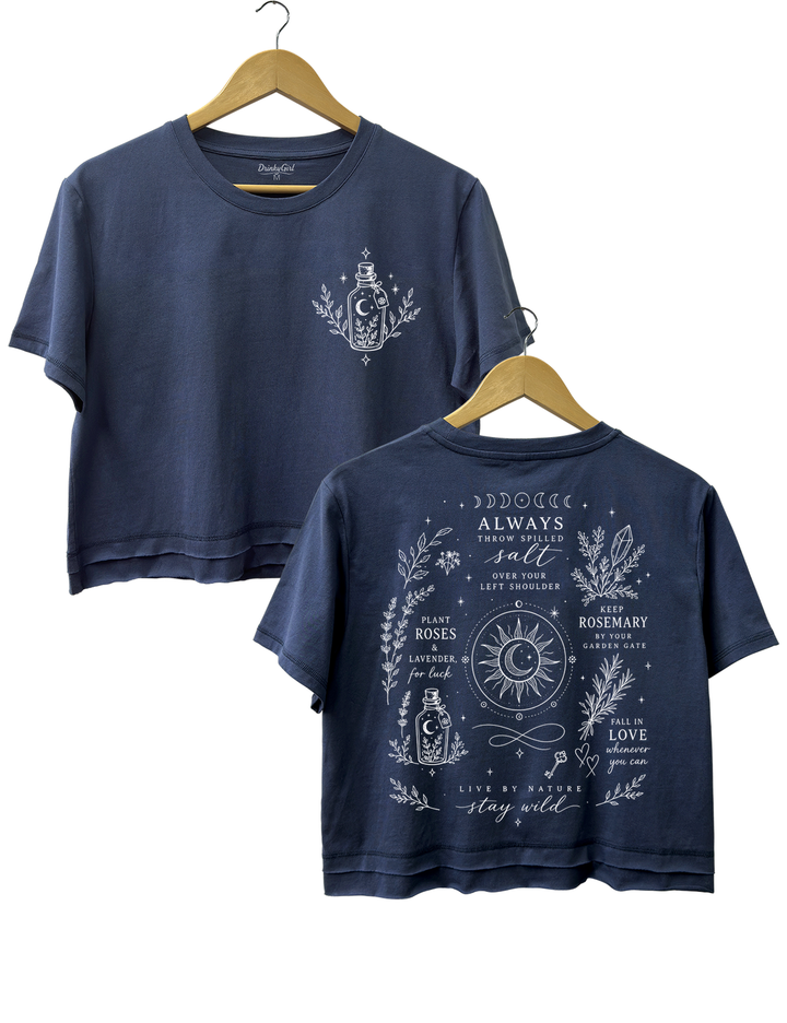 Witchy Garden Salt Rosemary Lavender Crop Top