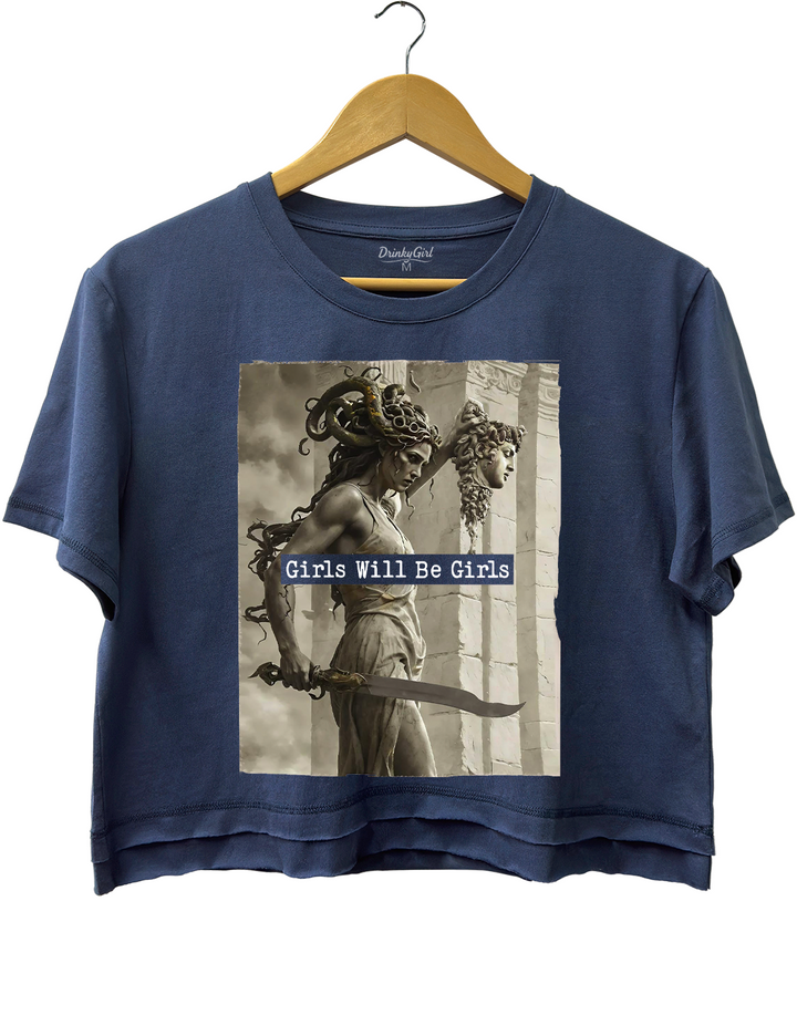 Medusa With The Head Of Perseus Crop Top