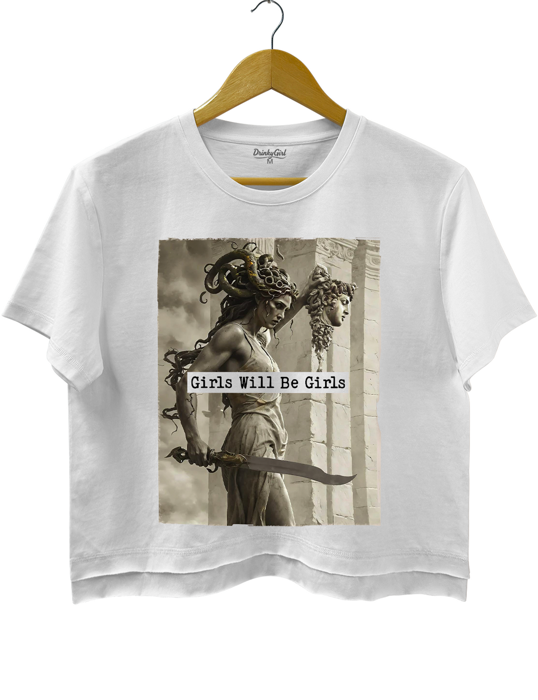 Medusa With The Head Of Perseus Crop Top