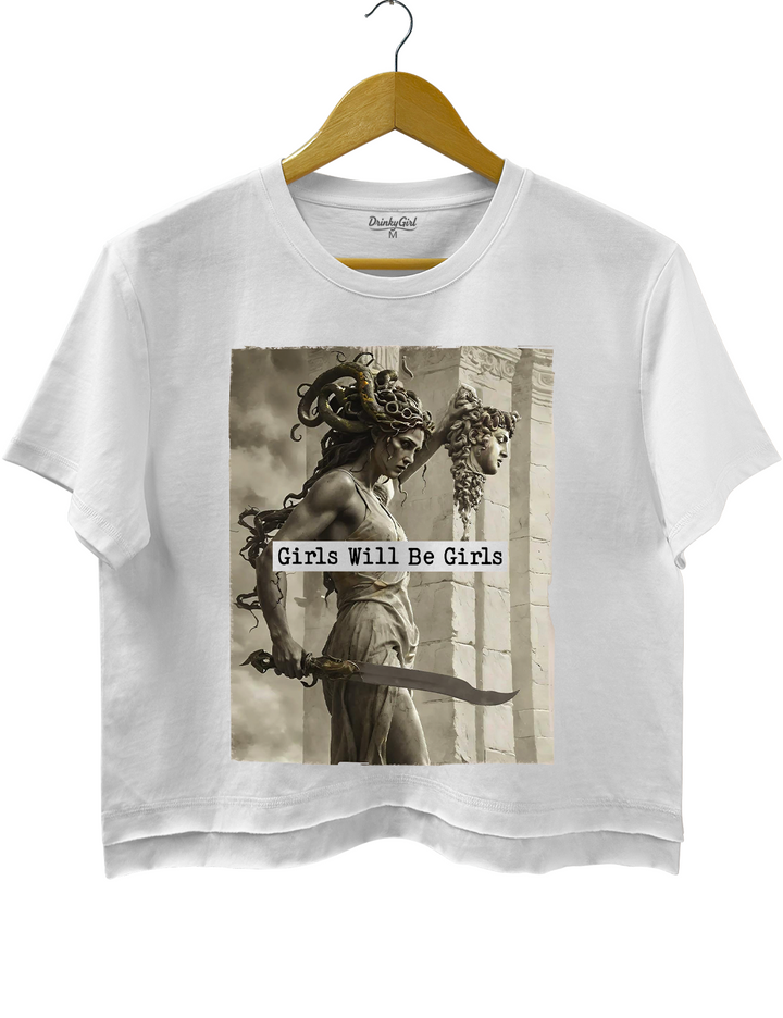 Medusa With The Head Of Perseus Crop Top