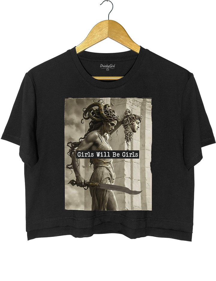 Medusa With The Head Of Perseus Crop Top