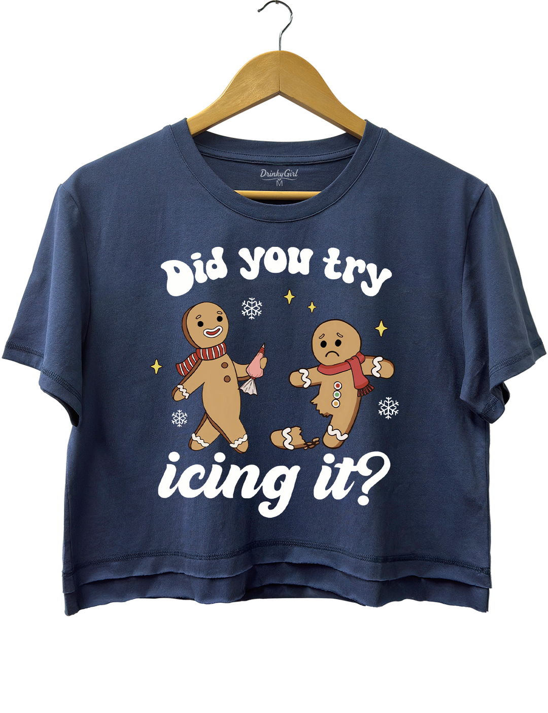 Try lcing it Funny Christmas Crop Top