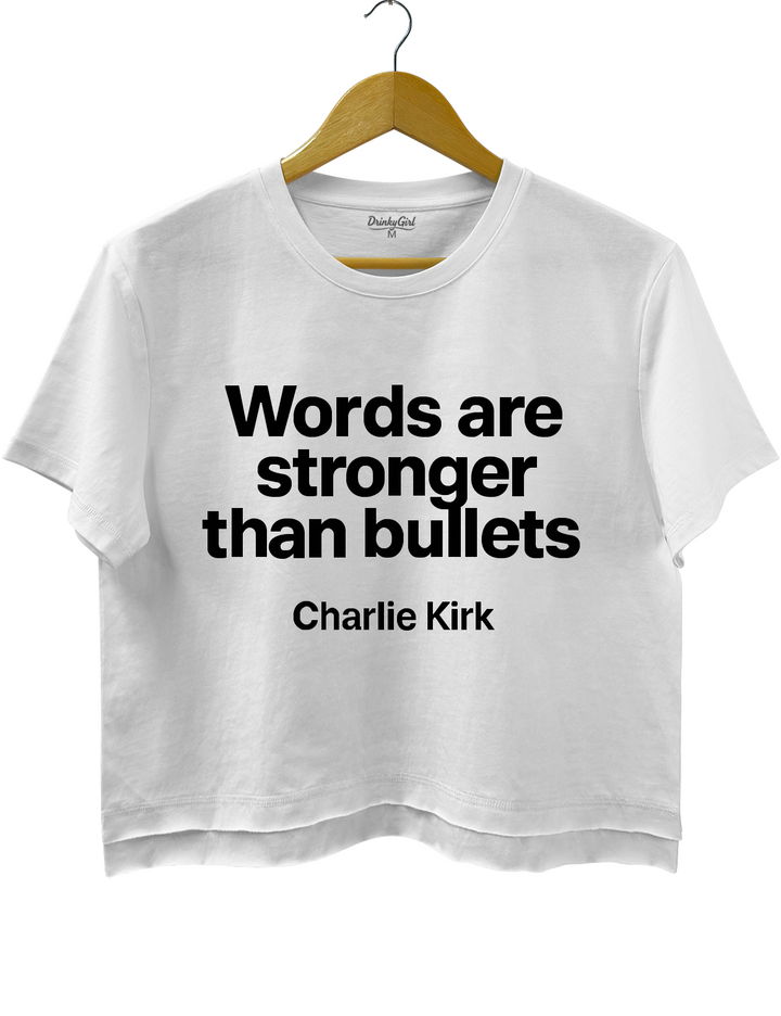 Words Are Stronger Than Bullets Charlie kirk Tee