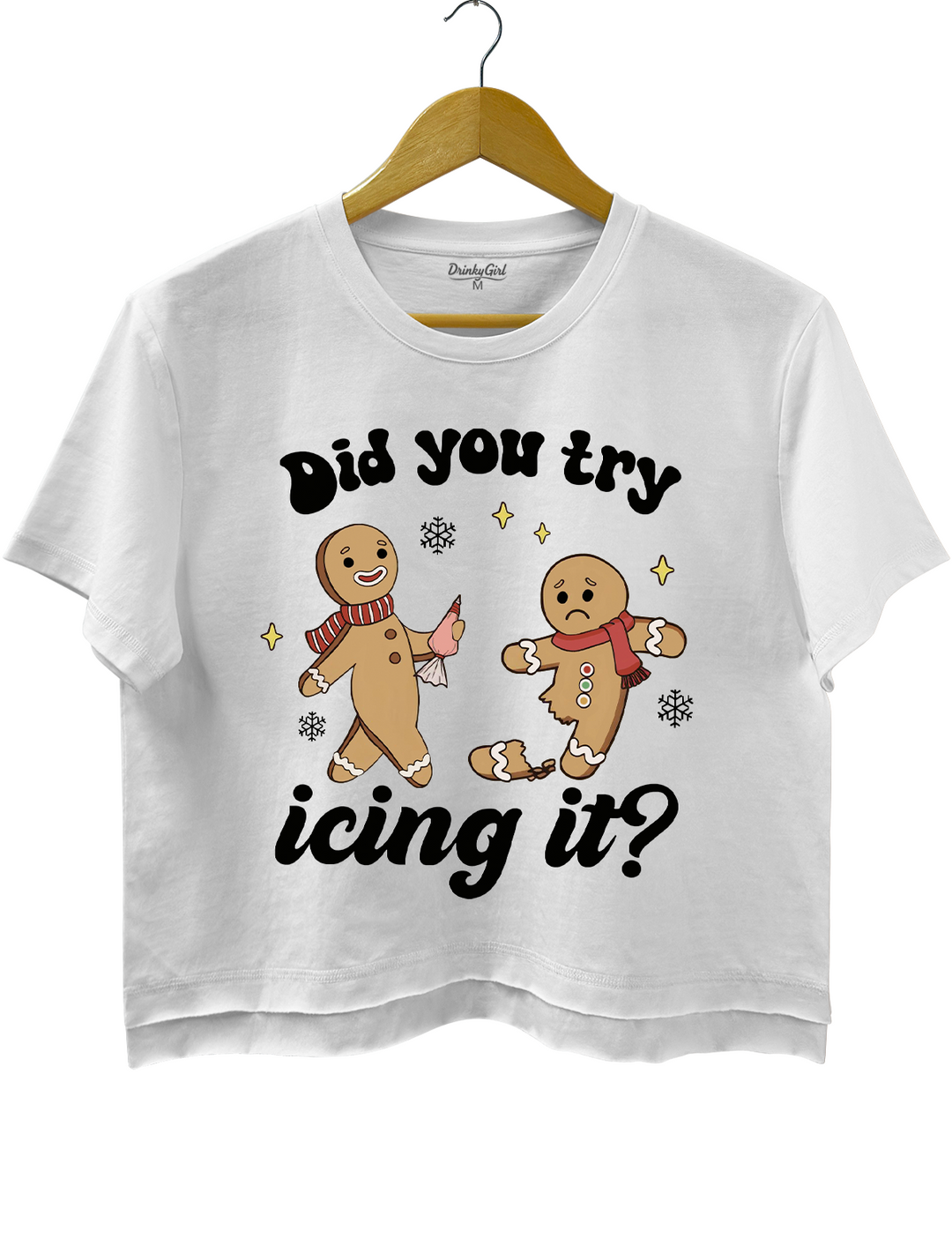 Try lcing it Funny Christmas Crop Top