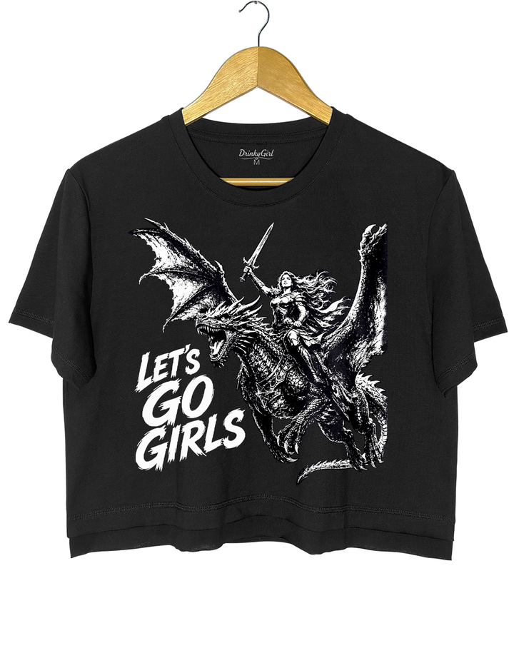 Warrior Woman Dragon Rider Crop Top