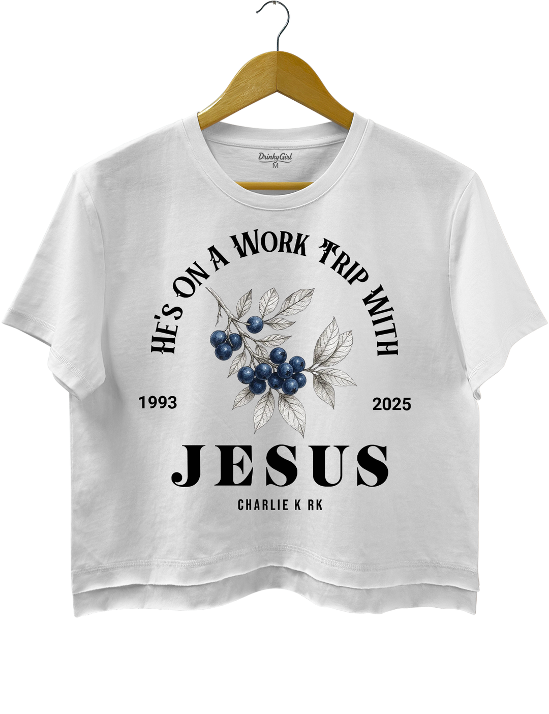 He's On A Work TRip With Jesus Tee