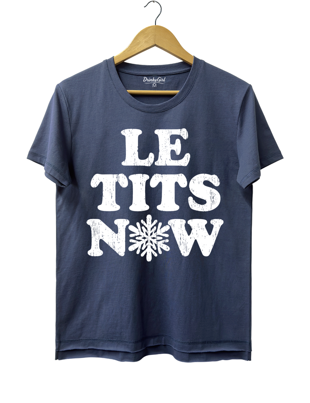 Le Tits Now Let It Snow Tee - Navy Blue