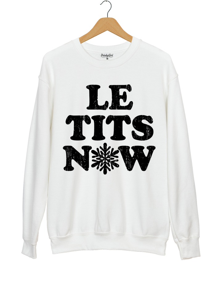 Le Tits Now Let It Snow Sweatshirt - White