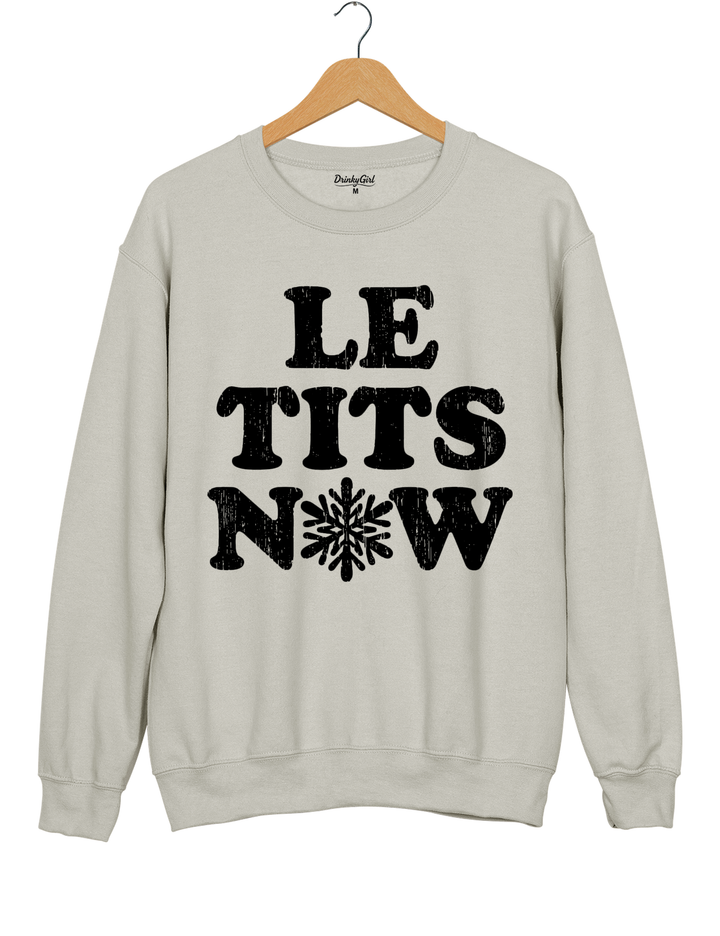 Le Tits Now Let It Snow Sweatshirt - Gray