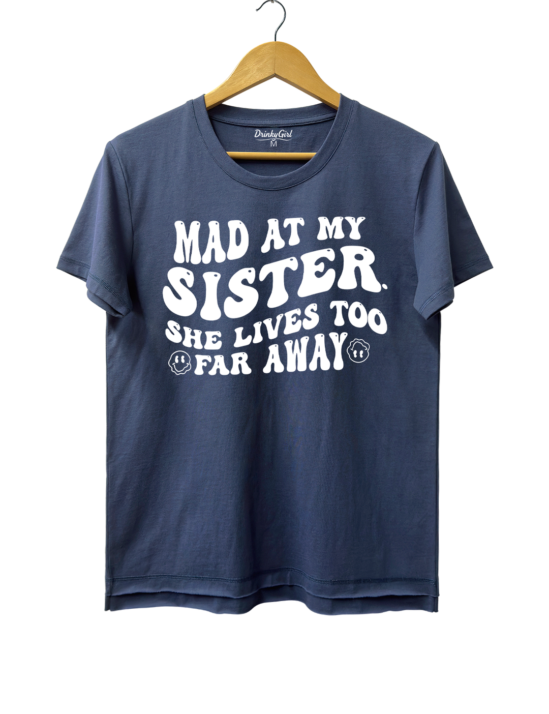 Mad At My Sister. She Lives Too Far Away Crop Top