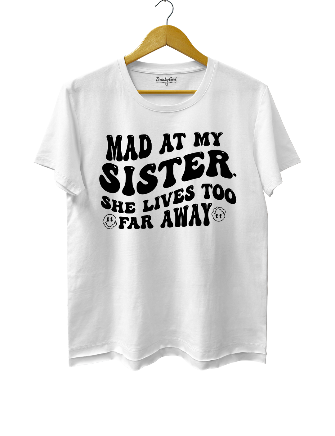 Mad At My Sister. She Lives Too Far Away Crop Top