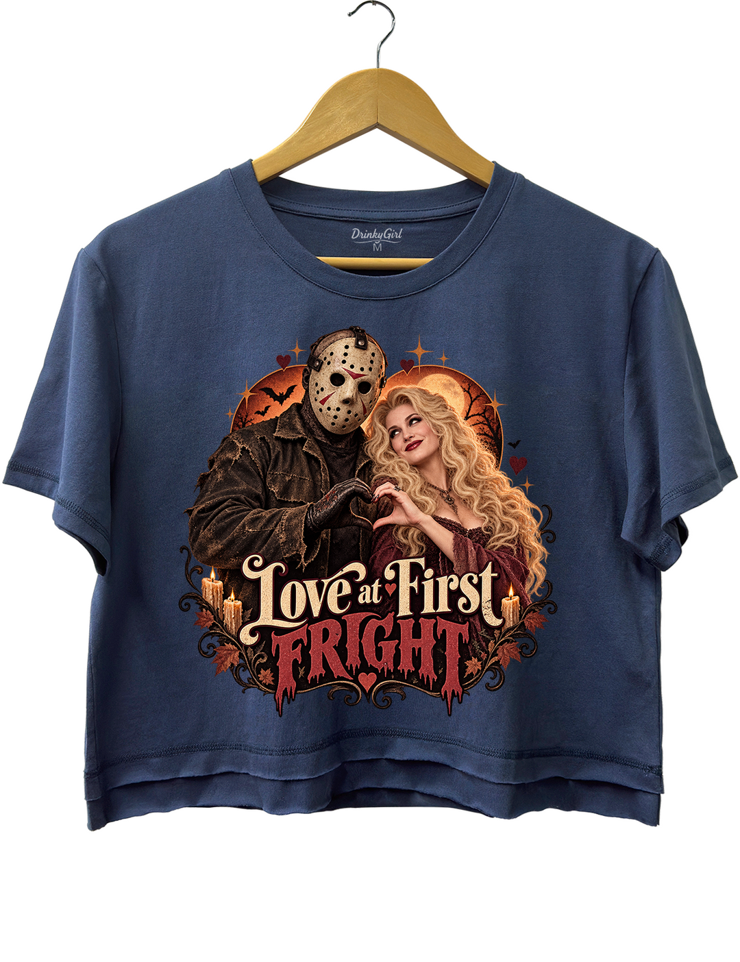 Jason and Sarah Halloween Heart Hands Crop Top