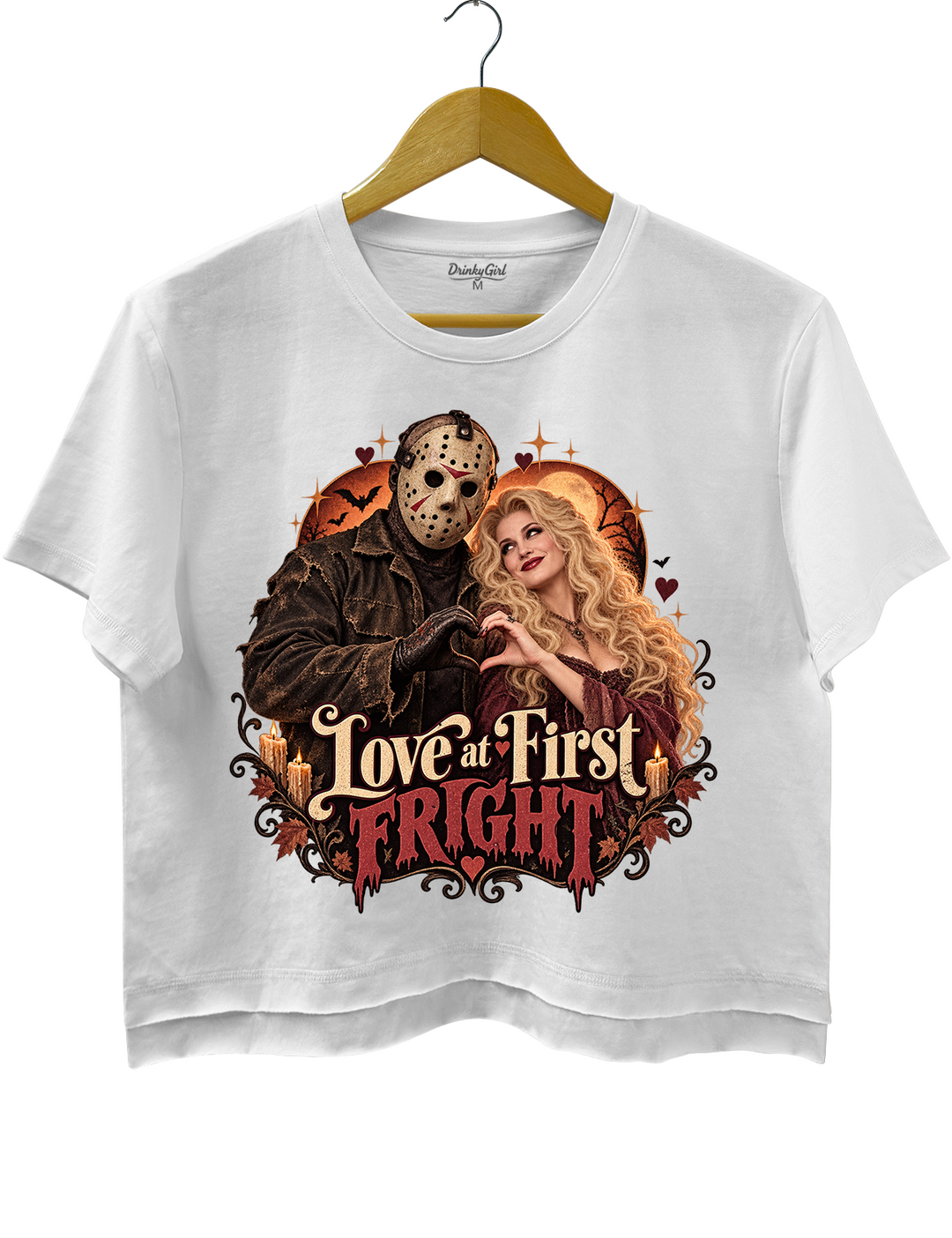 Jason and Sarah Halloween Heart Hands Crop Top