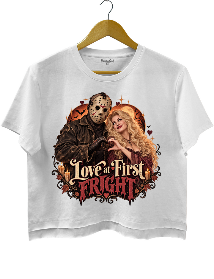 Jason and Sarah Halloween Heart Hands Crop Top