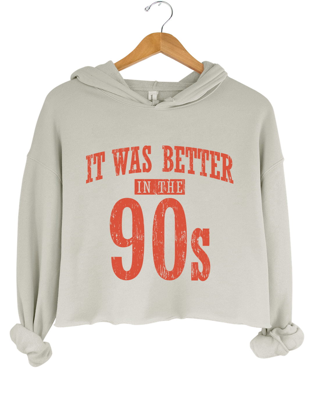 It Was Better In The 90s Crop Hoodie