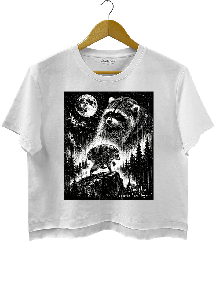 Jimothy Raccoon Seattle Feral Legend Crop Top