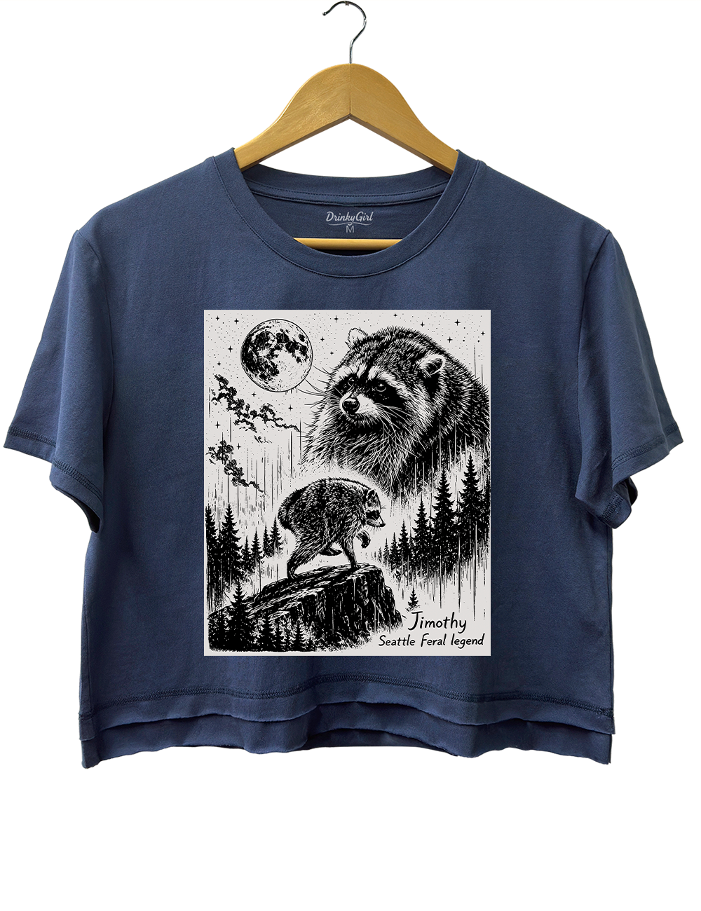 Jimothy Raccoon Seattle Feral Legend Crop Top
