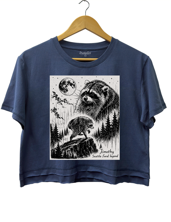 Jimothy Raccoon Seattle Feral Legend Crop Top