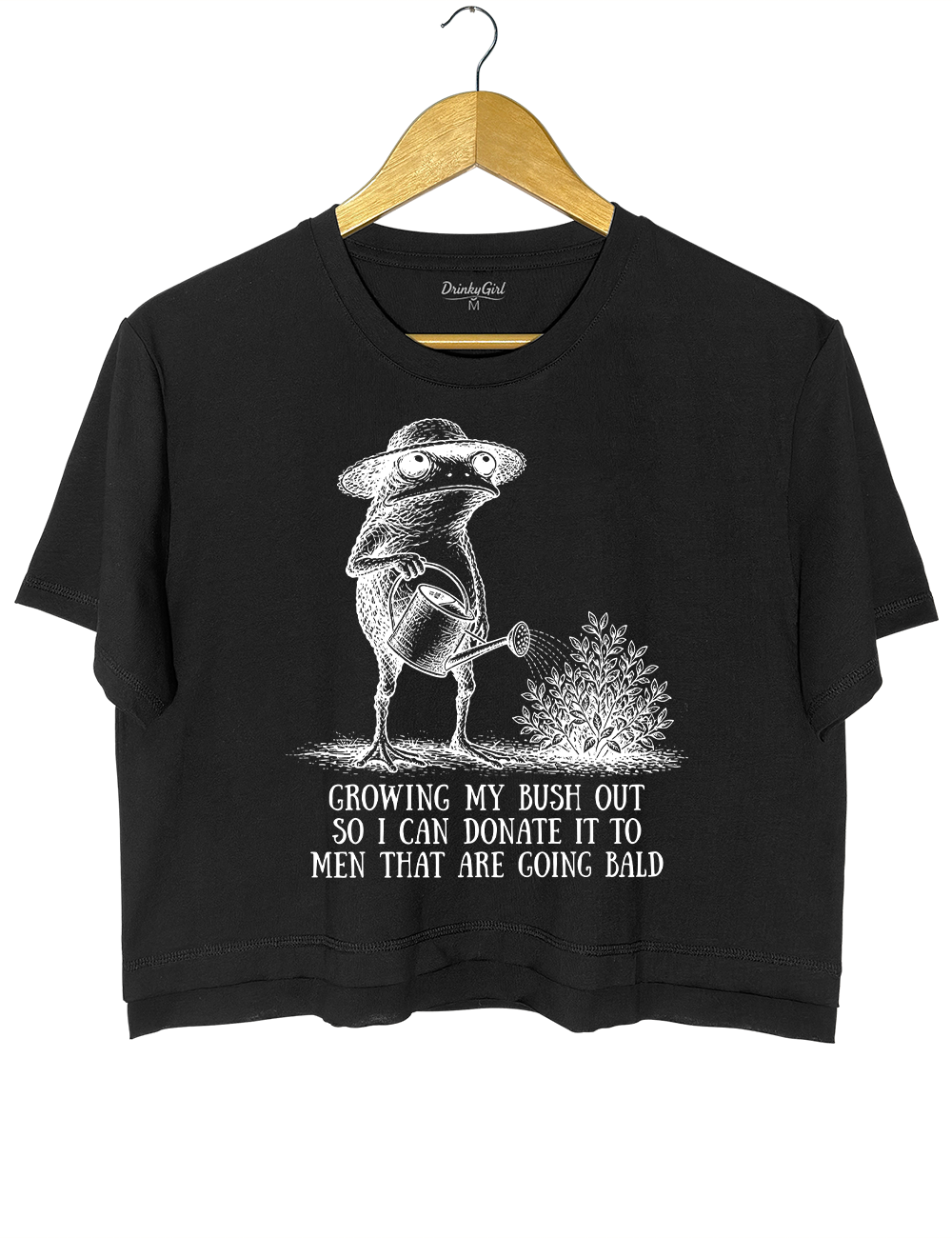 Growing My Bush Out Funny Womens Crop Top