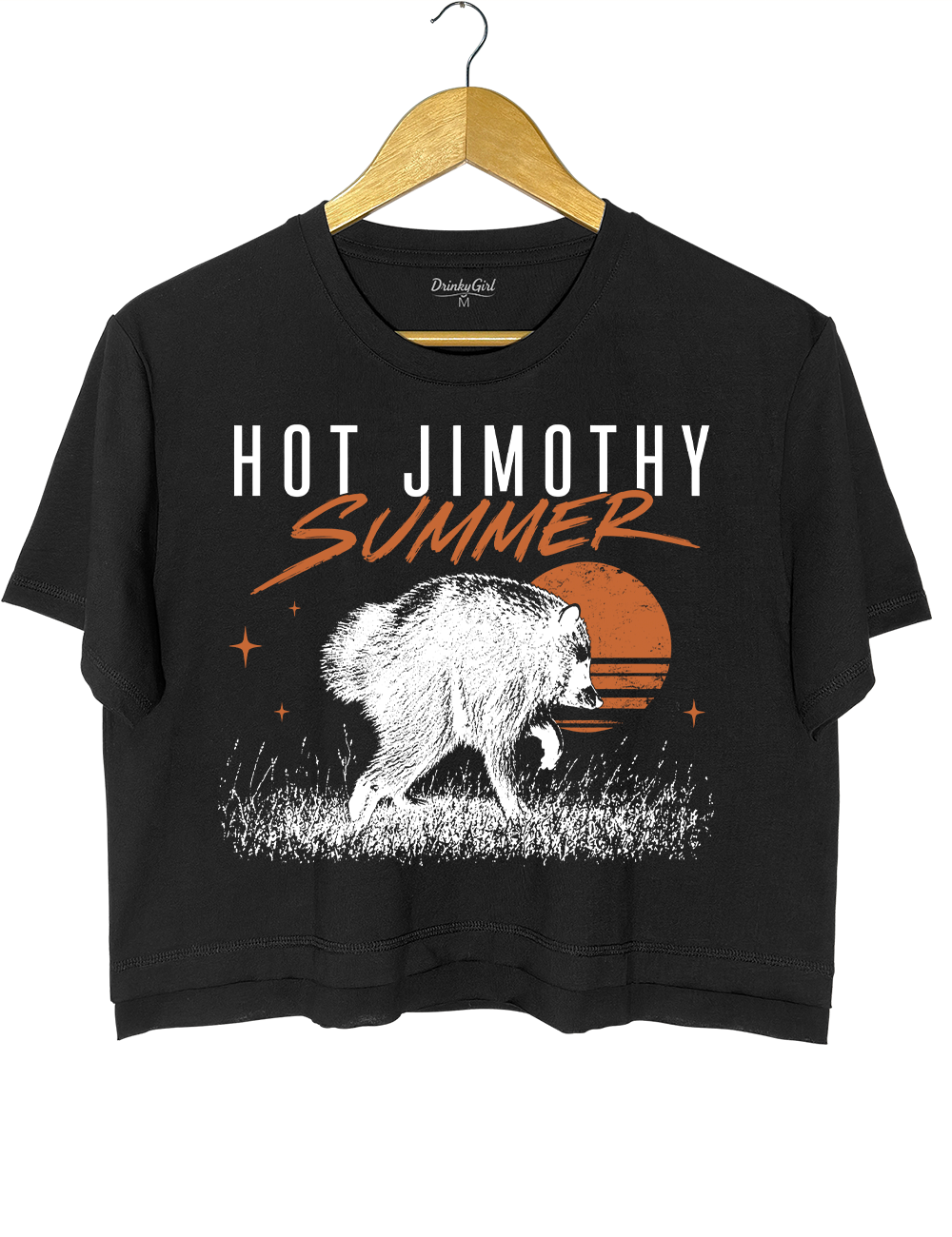 Hot Jimothy Summer Raccoon Crop Top