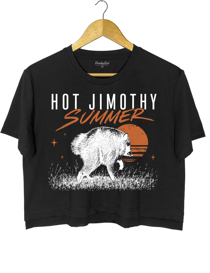 Hot Jimothy Summer Raccoon Crop Top