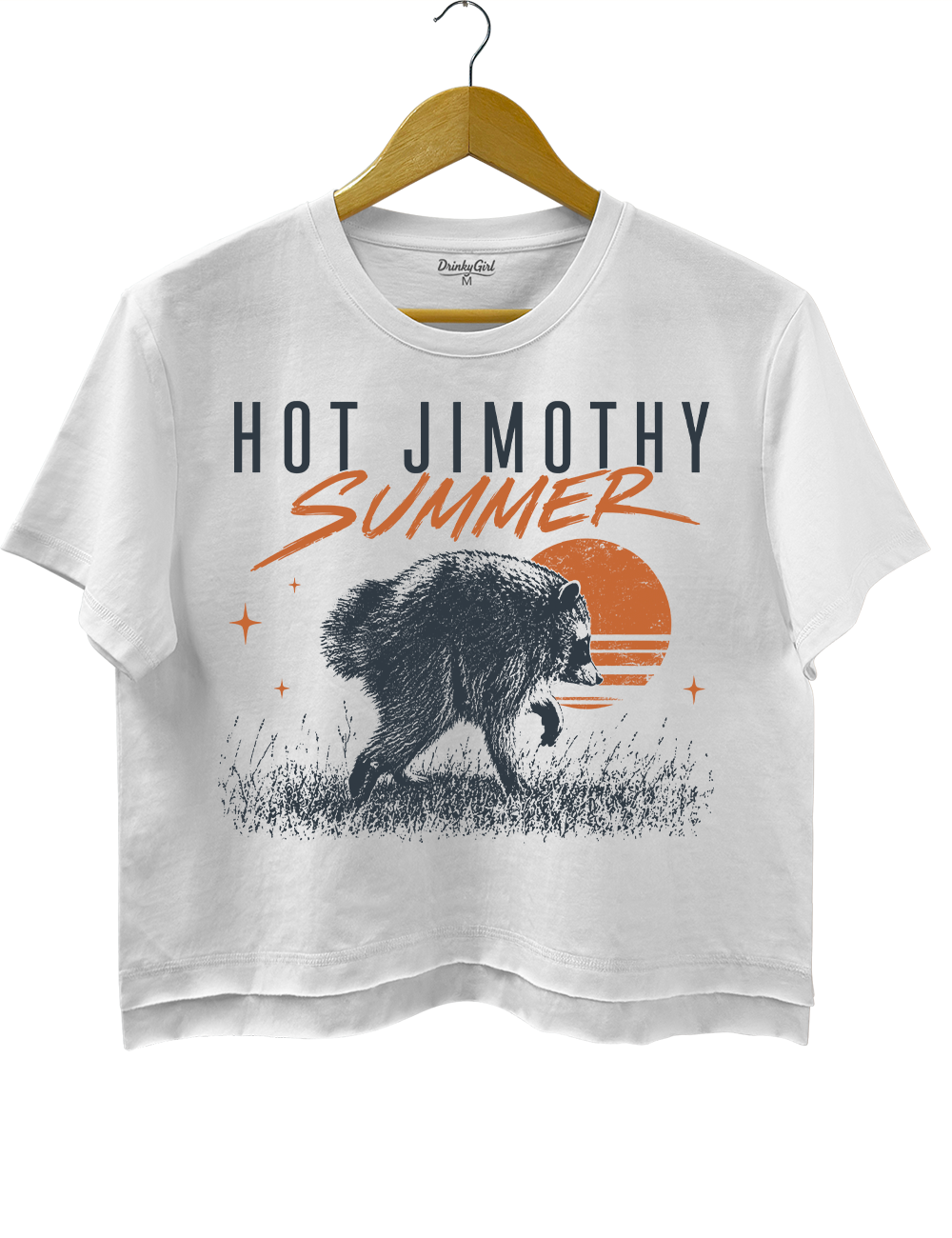 Hot Jimothy Summer Raccoon Crop Top