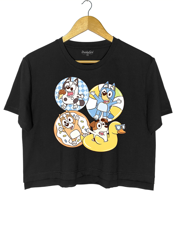 Blue Dog Sisters Summer Pool Crop Top