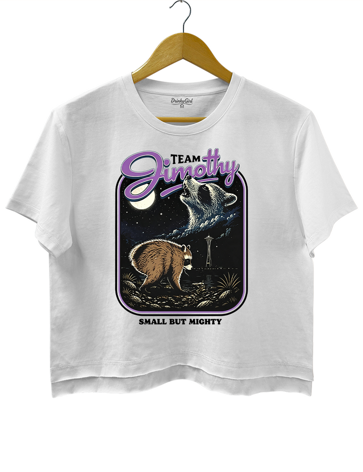 Retro Jimothy Raccoon Crop Top