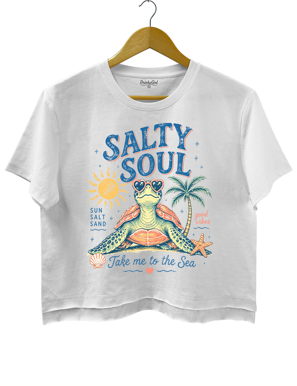 Salty Soul Sea Turtle Crop Top