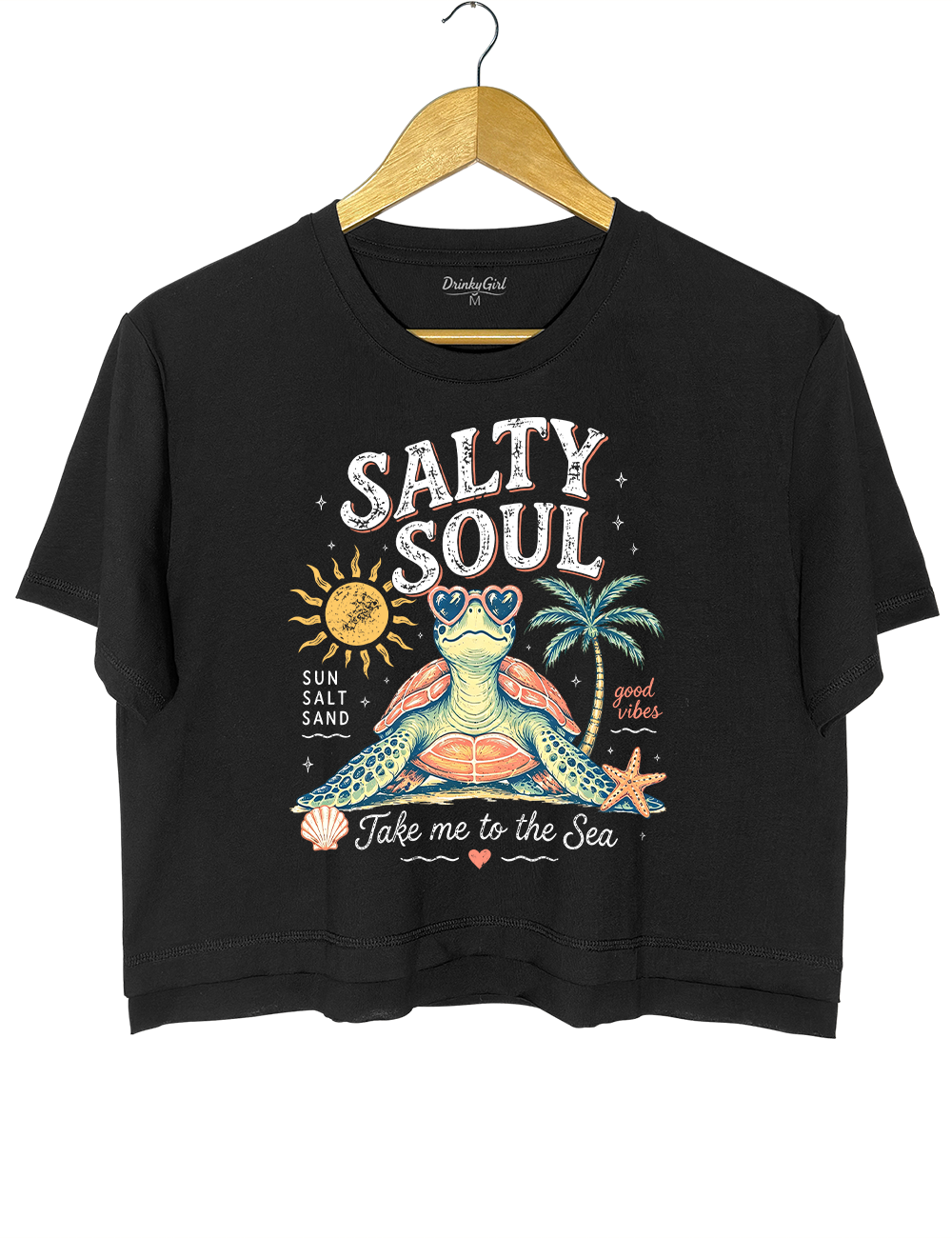 Salty Soul Sea Turtle Crop Top