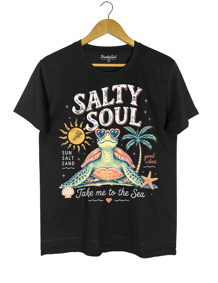 Salty Soul Sea Turtle Crop Top