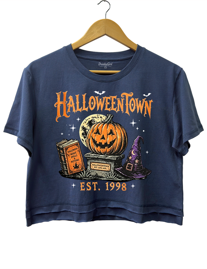Vintage Halloween Spooky Season Crop Top