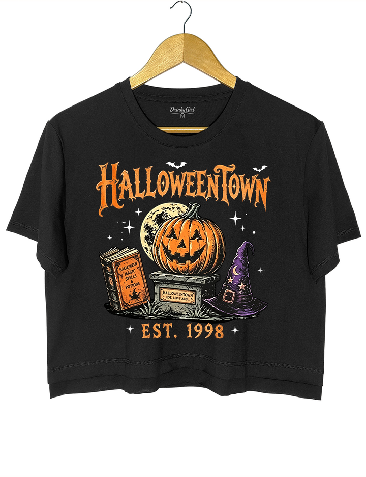 Vintage Halloween Spooky Season Crop Top