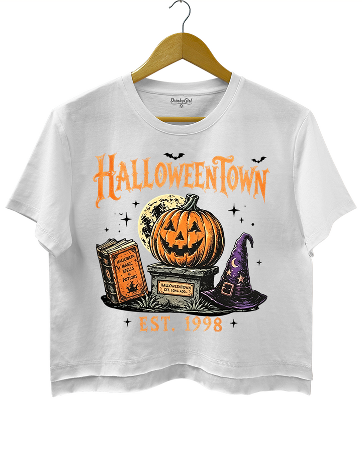 Vintage Halloween Spooky Season Crop Top