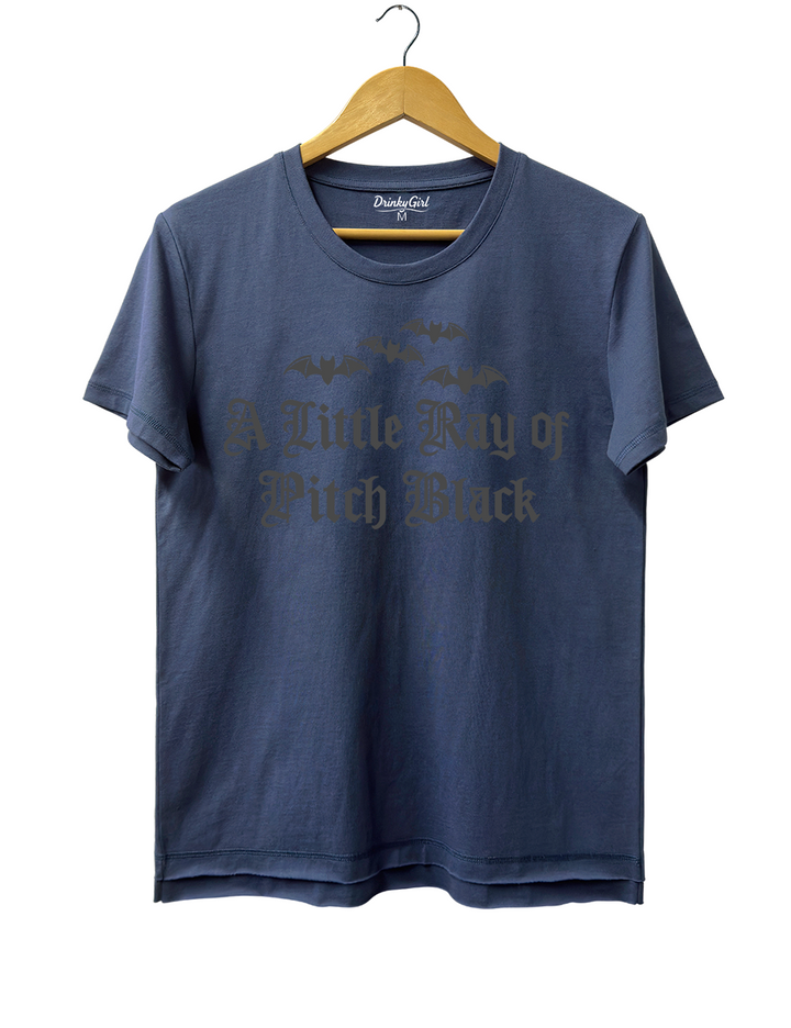A Little Ray Of Pitch Black Gothic Halloween Crop Top