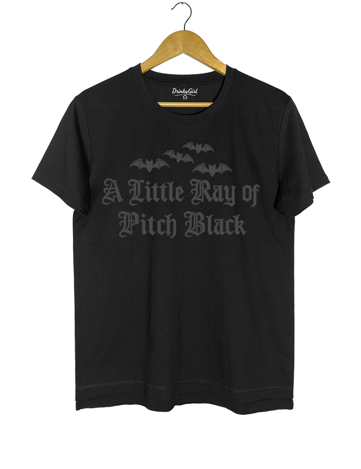 A Little Ray Of Pitch Black Gothic Halloween Crop Top
