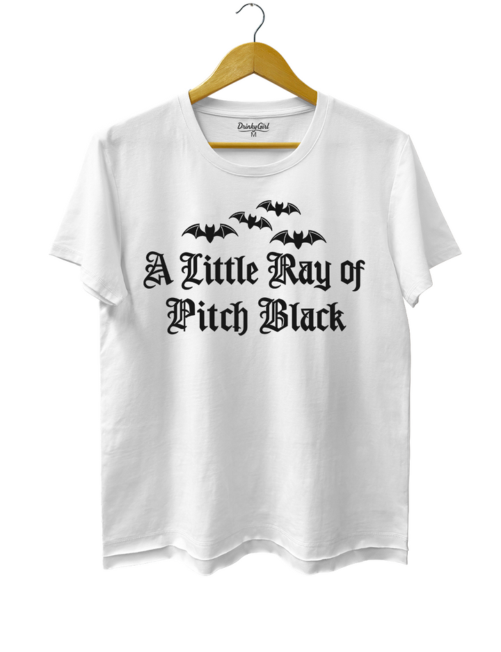 A Little Ray Of Pitch Black Gothic Halloween Crop Top