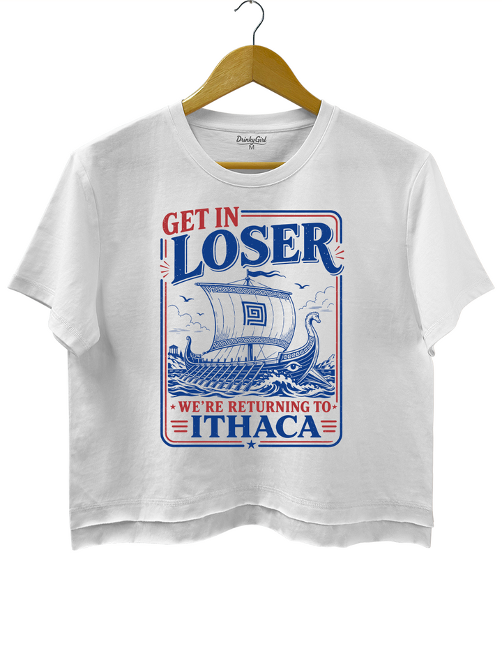 Get In Loser Returning To Ithaca The Odyssey Crop Top
