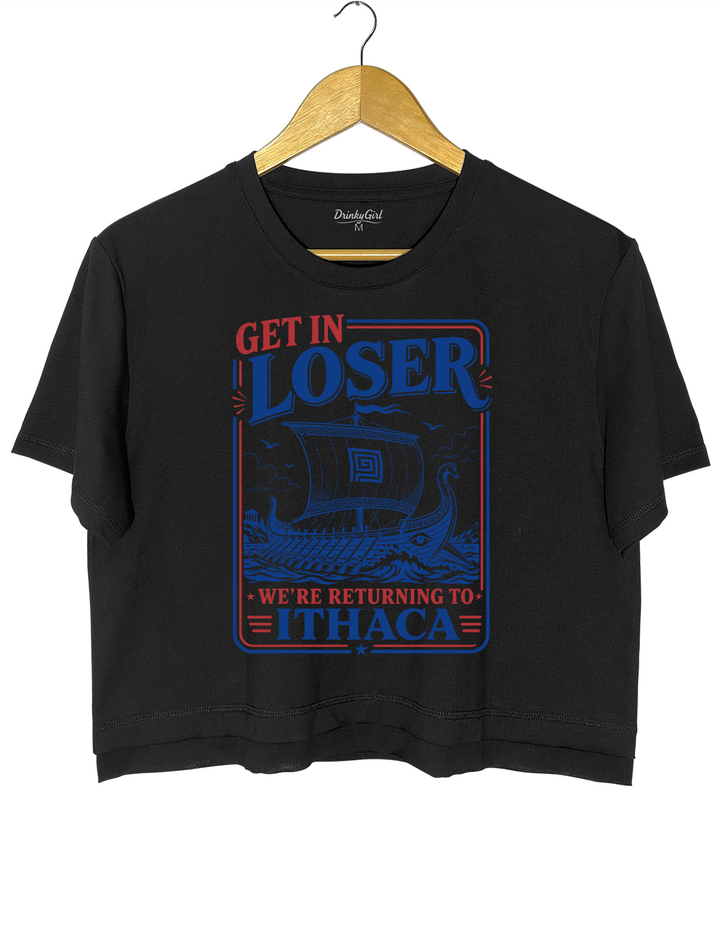 Get In Loser Returning To Ithaca The Odyssey Crop Top