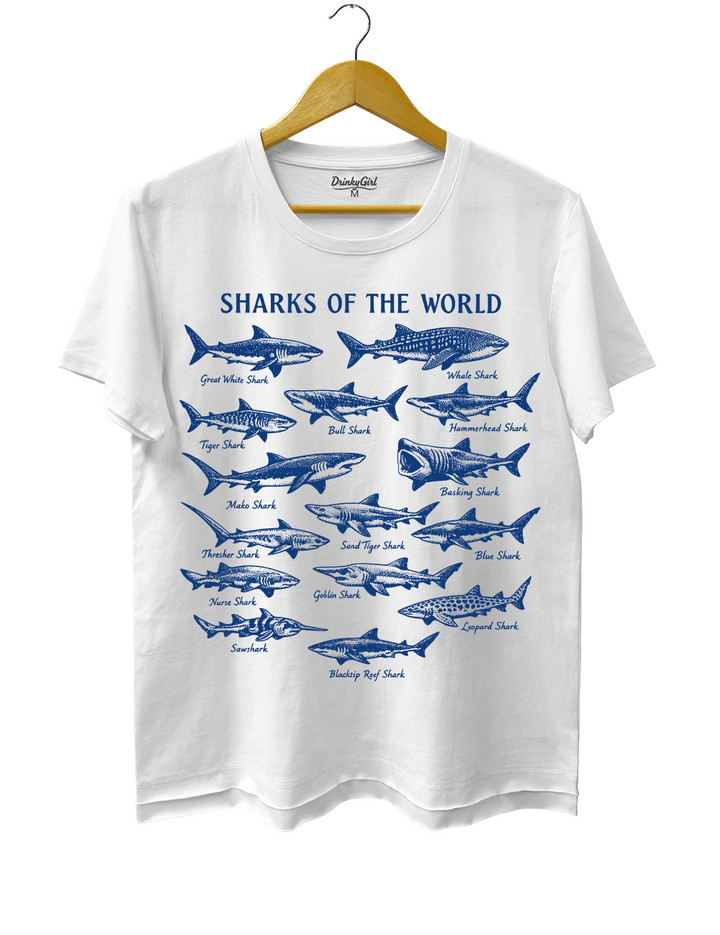 Vintage Sharks Of The World Tee