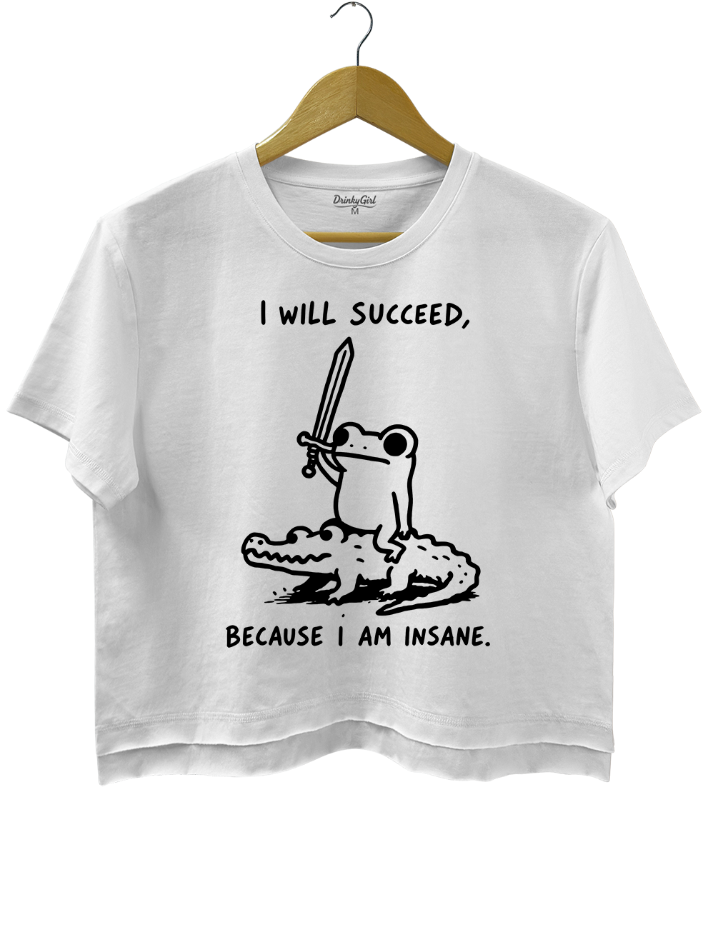 I Will Succeed Because I Am Insane Crop Top