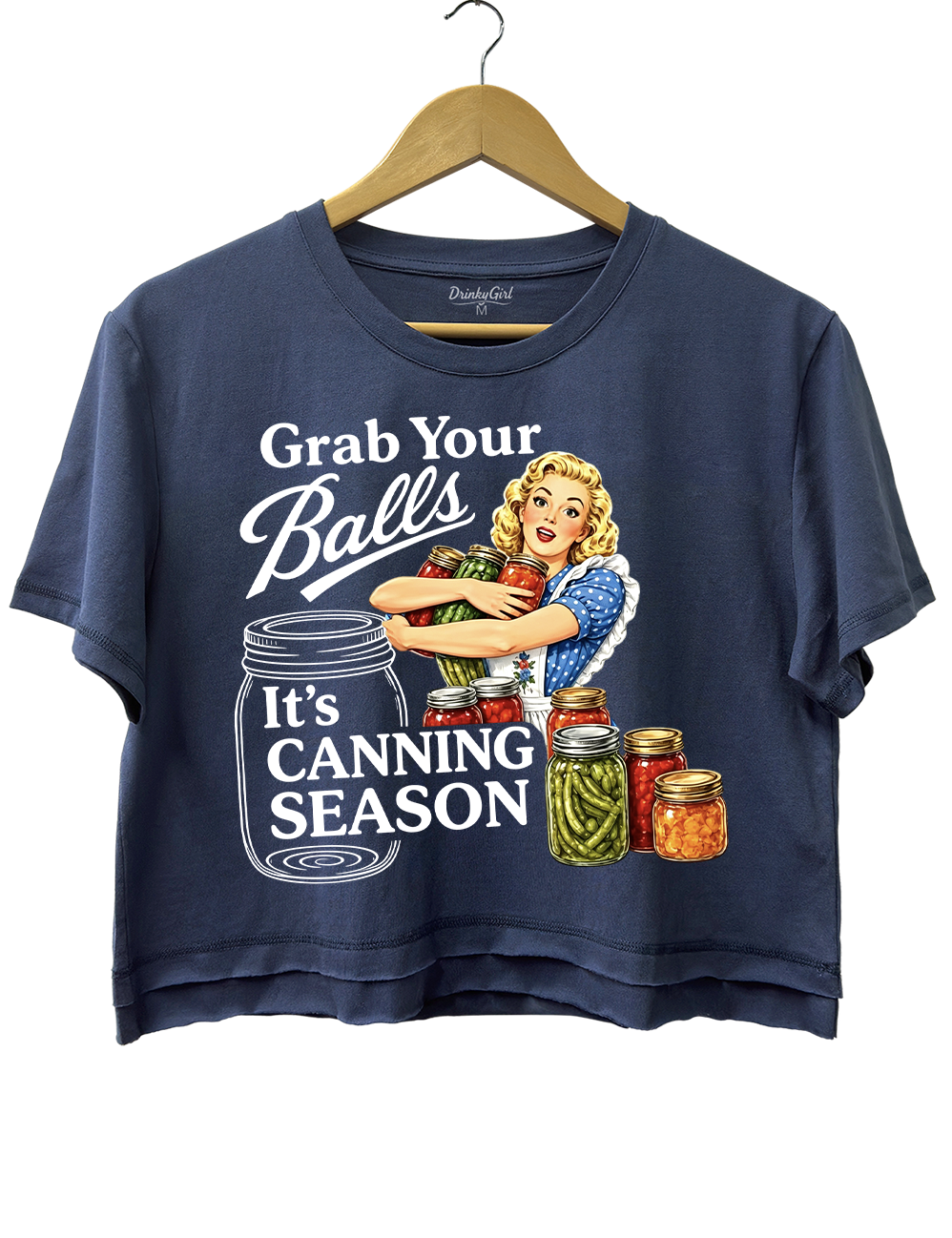 Grab Your Balls Canning Season Crop Top